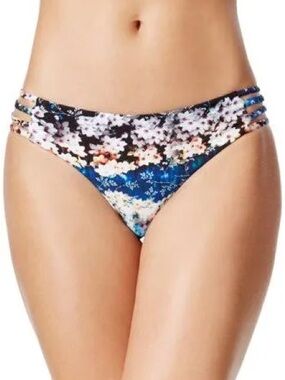 Rachel Rachel Roy Midnight Garden Floral Print Strappy Hipster Bikini Bottom